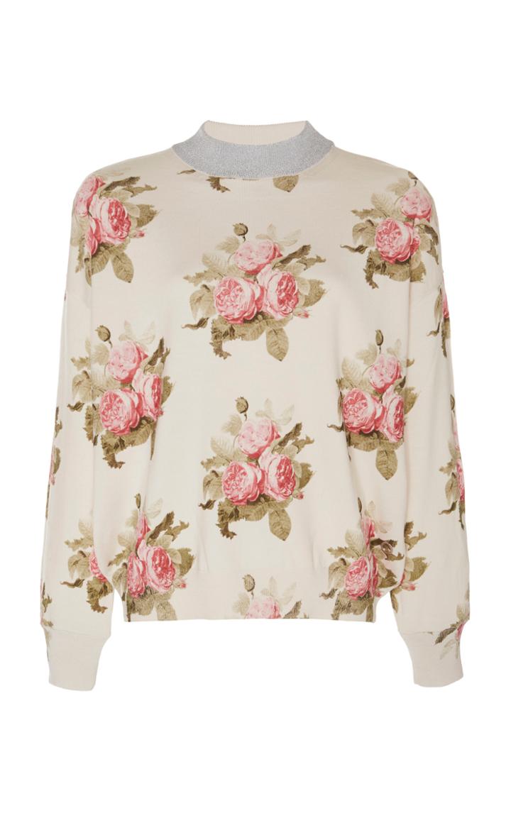 Paco Rabanne Sequin Floral Pullover