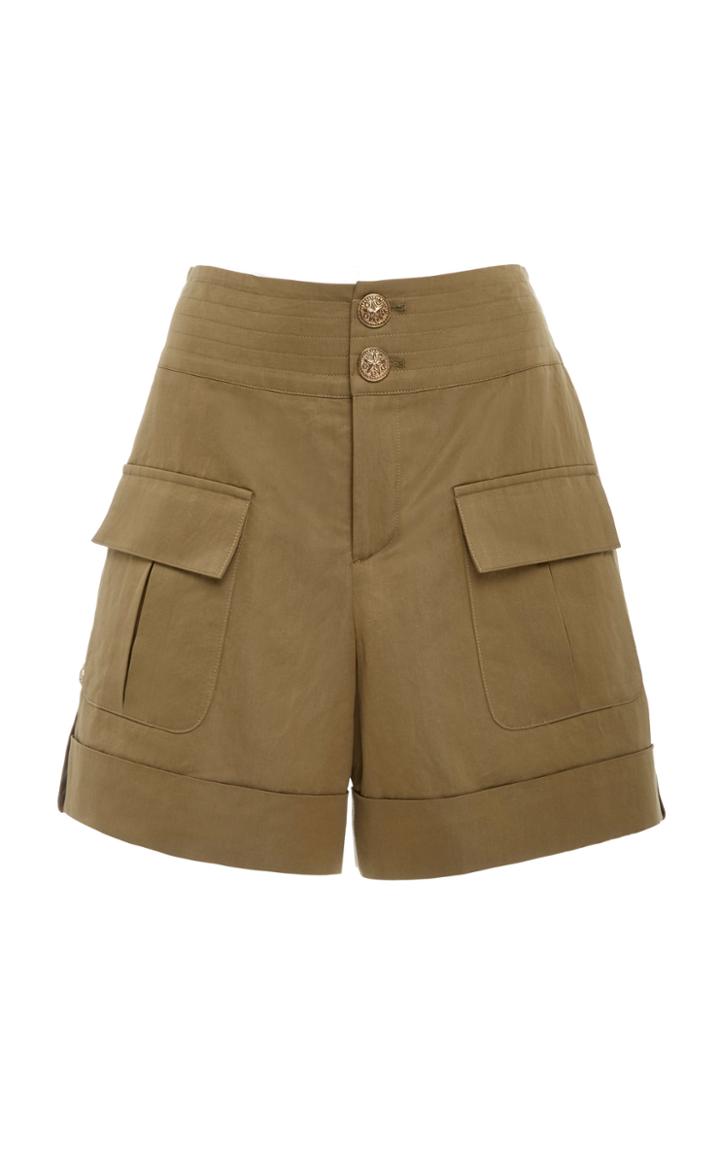 Caroline Constas Safari Double Pocket Linen Short
