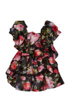 Dolce & Gabbana Peonies Silk Organza Mini Dress