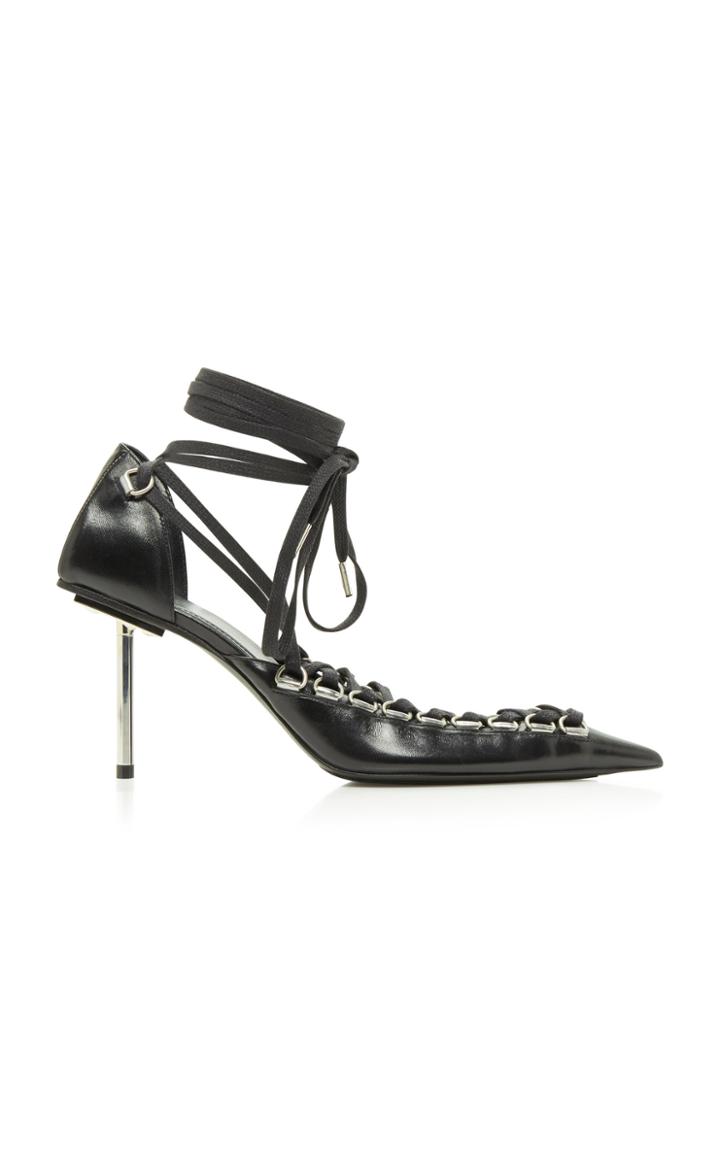 Balenciaga Corset Leather Mule Pumps