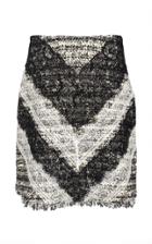 Giambattista Valli Cotton Tweed Pencil Skirt With Lace