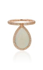 Nina Runsdorf 18k Rose Gold Opal And Diamond Flip Ring