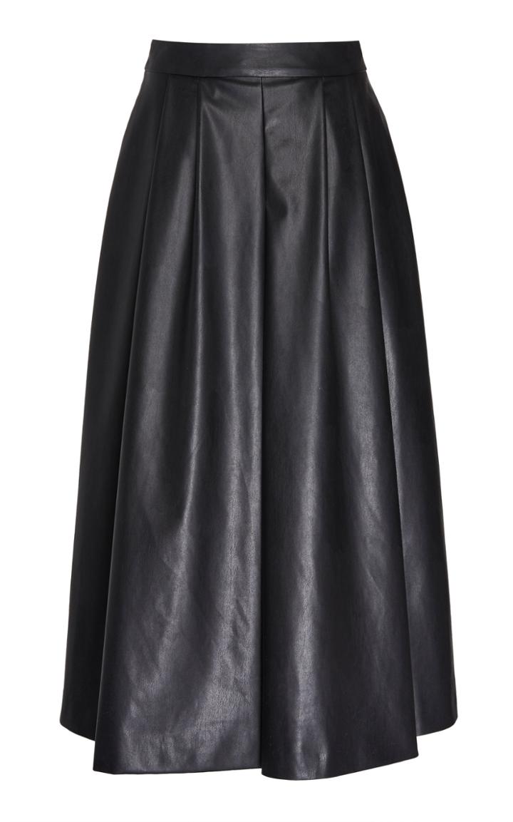 Huishan Zhang Zoey High Waist Faux Leather Midi Skirt