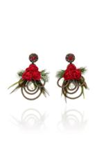 Ranjana Khan Mangueira Floral Embellished Earrings