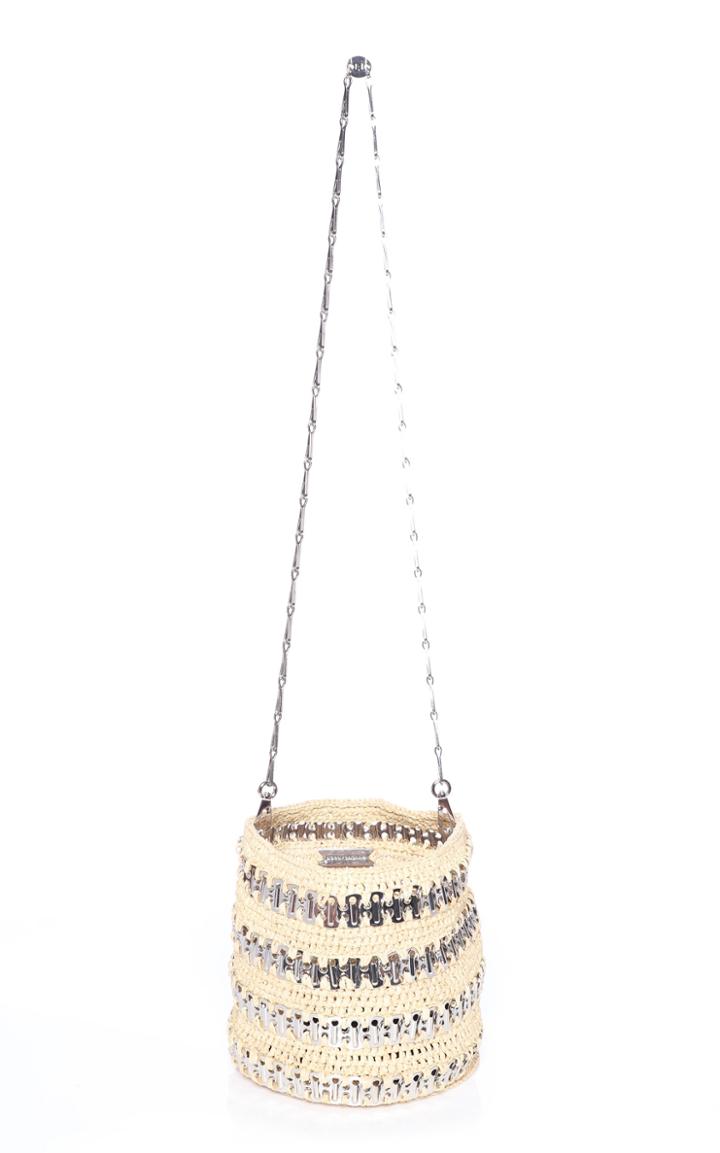 Moda Operandi Paco Rabanne 1969 Metallic Disc Bucket Shoulder Bag