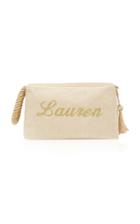 Rae Feather M'o Exclusive Glitter Name Canvas Clutch