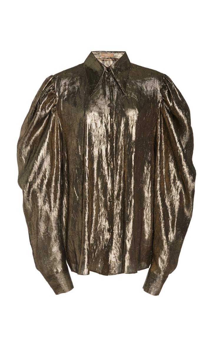 Michael Kors Collection Draped Silk Shirt