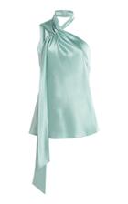 Moda Operandi Galvan Penelope Asymmetric Satin Top