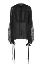 Elie Saab Macram Puffed Sleeve Blouse