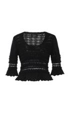 Moda Operandi Isabel Marant Friz Open-knit Cropped Top Size: 32