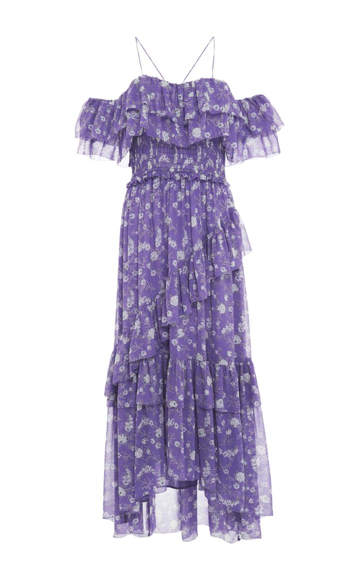 Ulla Johnson Penninah Cold Shoulder Ruffle Dress