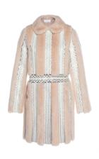 Giambattista Valli Mink Collared Long Line Coat