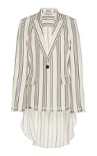 Monse Asymmetric Striped Cotton-blend Blazer