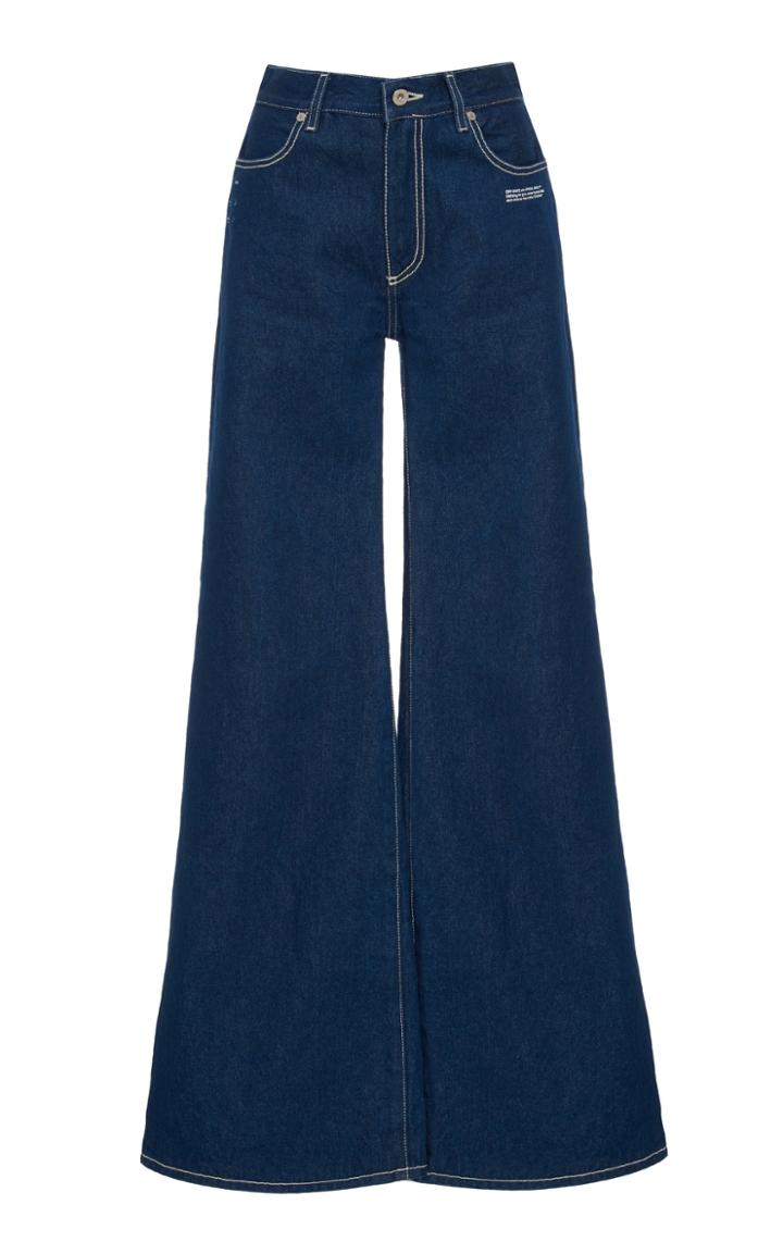Off-white C/o Virgil Abloh Mid-rise Flared Wide-leg Jeans
