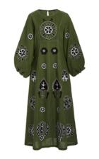 Vita Kin Jasmine Embroidered Linen Midi Dress