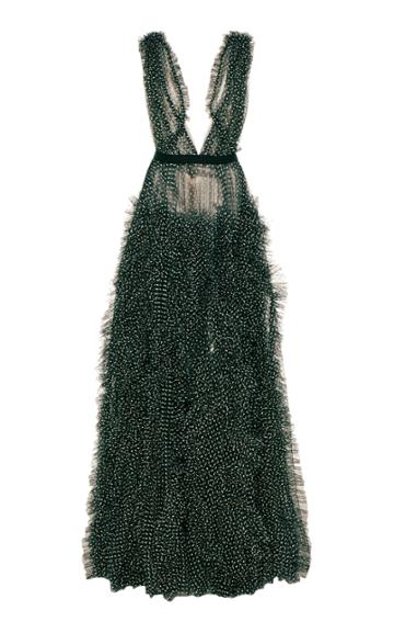 Moda Operandi Jason Wu Collection Sleeveless V-neck Dot Tulle Gown Size: 0