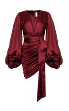 Alexandre Vauthier Ruched Silk-blend Satin Mini Dress