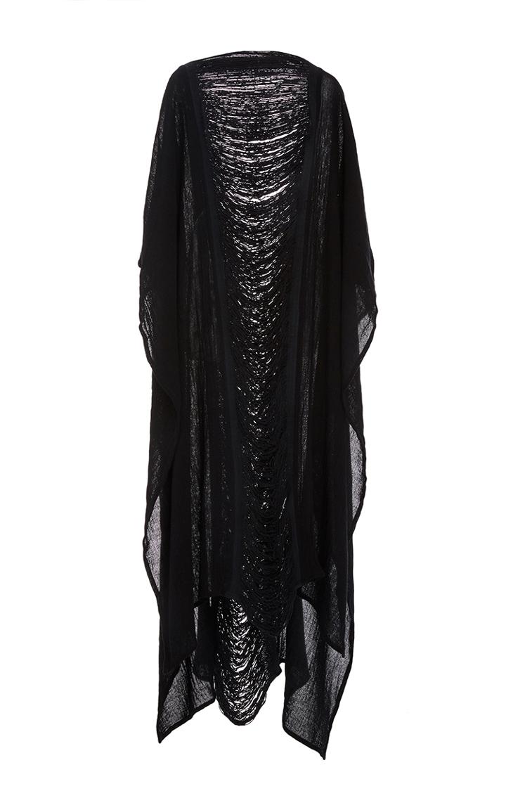 Caravana Tulum Kukulkan Frayed Front Poncho Dress