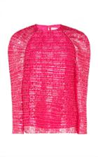 Moda Operandi Huishan Zhang Amy Long-sleeve Tweed Blouse Size: 6