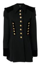 Alberta Ferretti Collared Fringed Gabardine Jacket