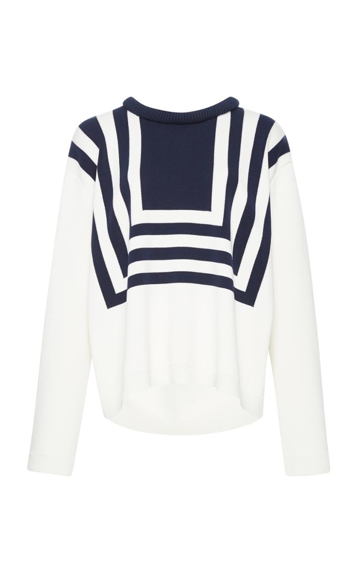 Oscar De La Renta Corded Tie Pullover