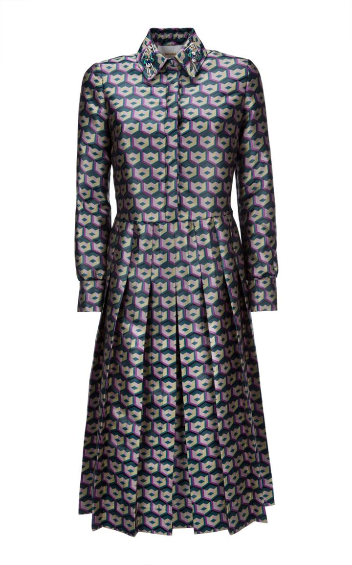 La Doublej Embroidered Chemisier Dress