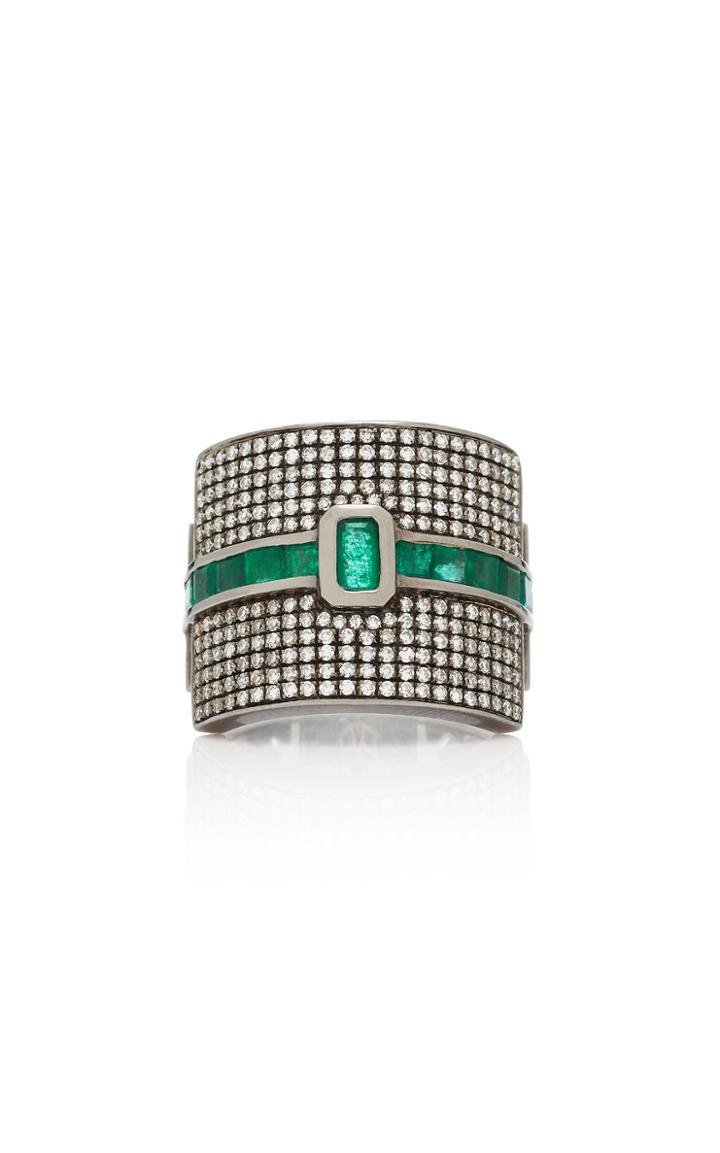 Shay Mixed Diamond Buckle Ring