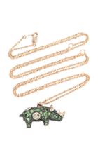 Bibi Van Der Velden Green Rhino Necklace