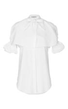 Carolina Herrera Bow-sleeve Stretch Cotton Blouse