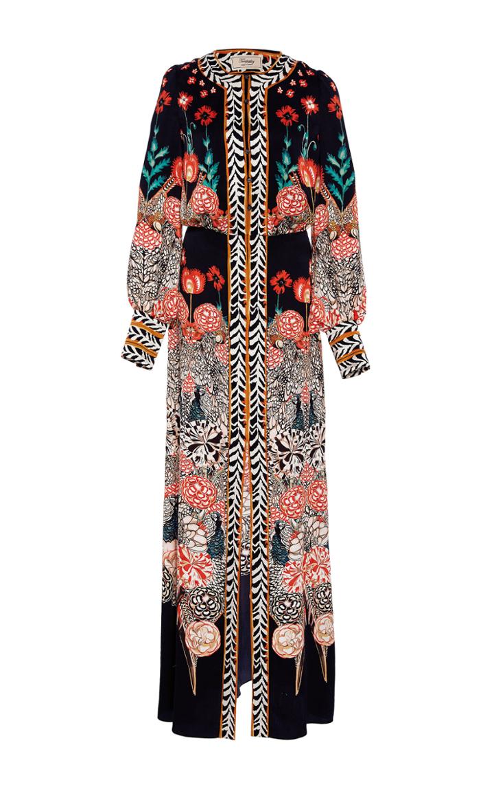 Temperley London Blaze Printed Sleeved Dress