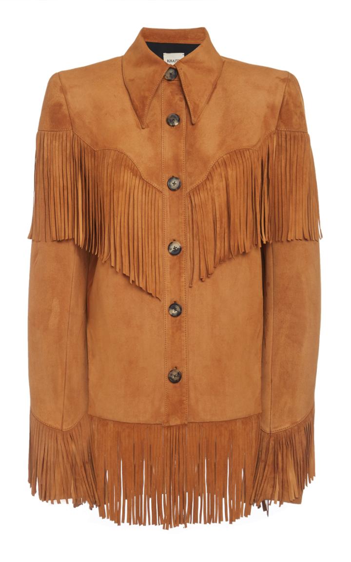 Khaite Jimmy Fringed Suede Jacket