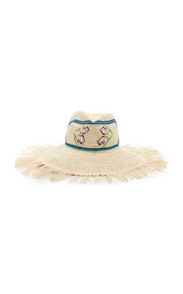 Sensi Studio Frayed Straw Hat Size: M
