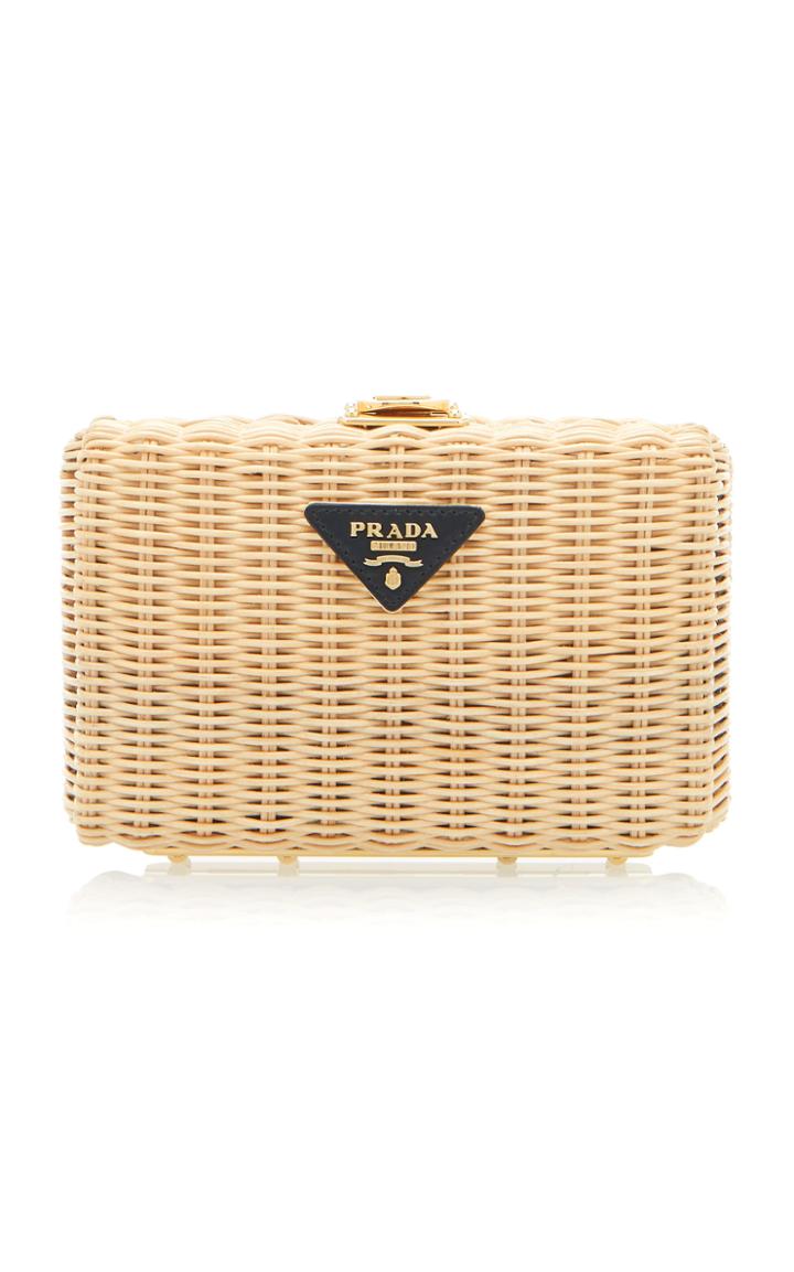 Prada Raffia Clutch