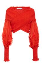 Moda Operandi Rachel Gilbert Cardelia Wrap-detailed Cropped Top Size: 0