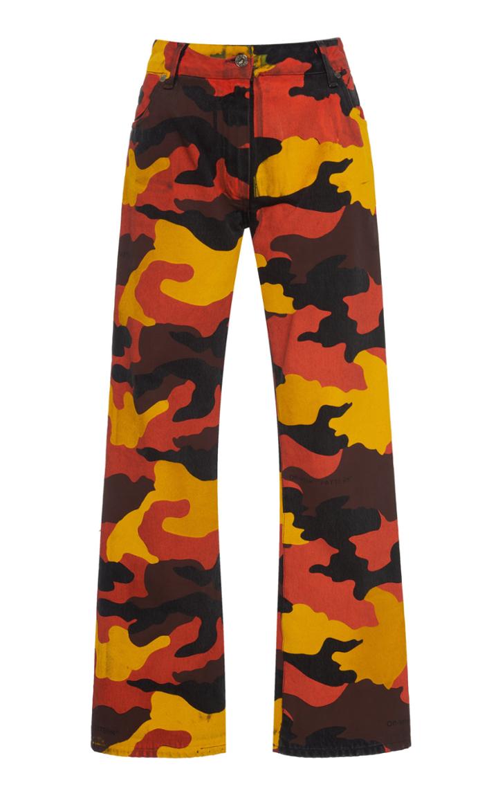 Off-white C/o Virgil Abloh Camouflage Mid-rise Straight-leg Jeans