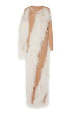 Attico Maxi Feather Dress
