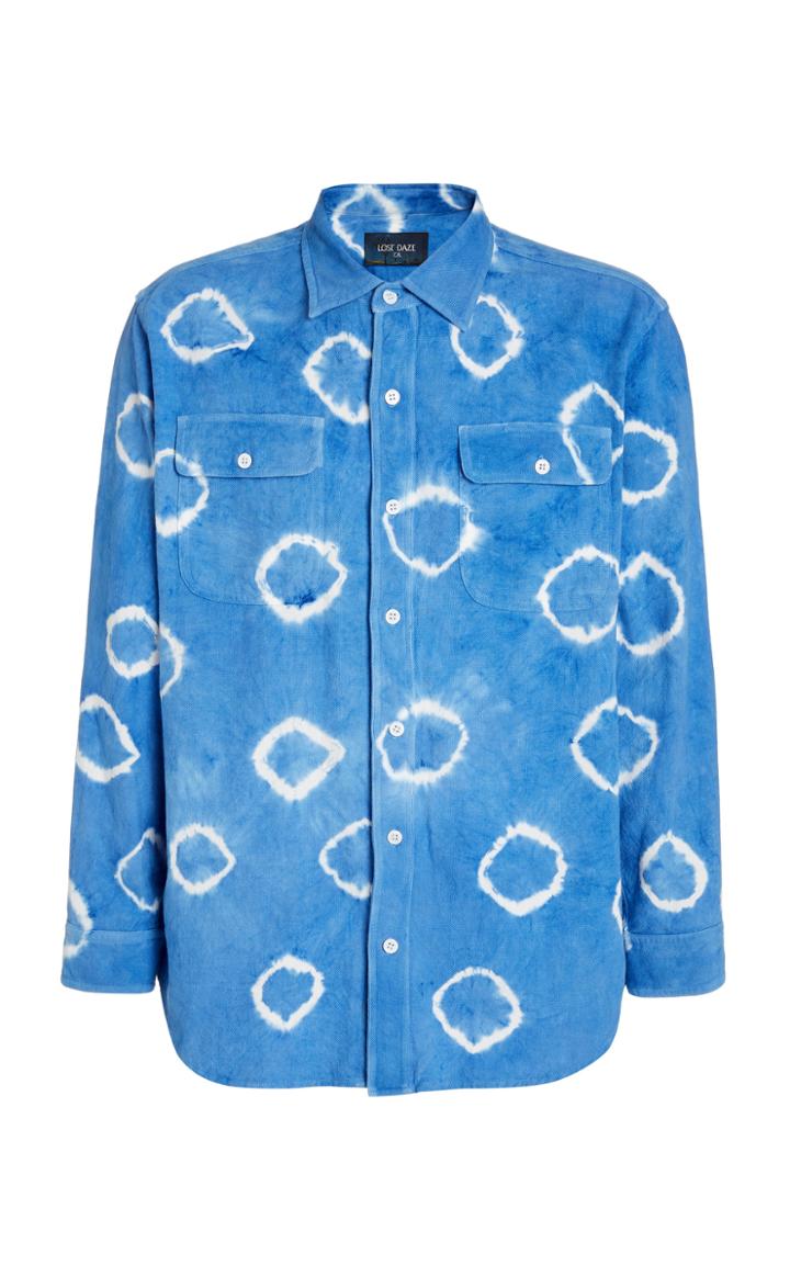 Lost Daze Circle Tie Dye Button Down Shirt