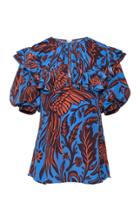 Moda Operandi Johanna Ortiz Mundo Invisible Printed Poplin Top