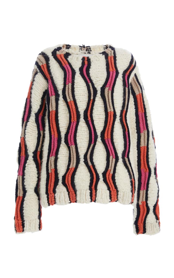 Moda Operandi Gabriela Hearst Dominique Handknit Intarsia Cashmere Sweater
