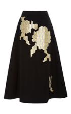 Alena Akhmadullina Leather Embellished A-line Skirt