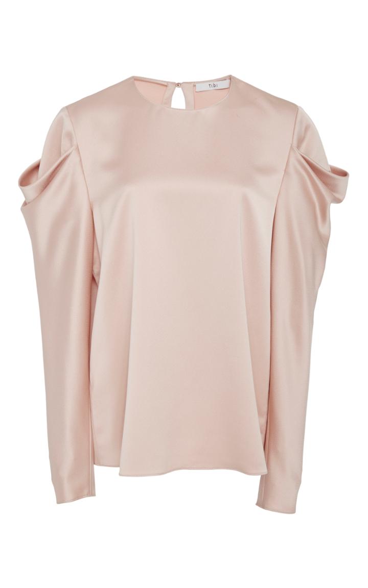 Tibi Celestia Drape Sleeve Top