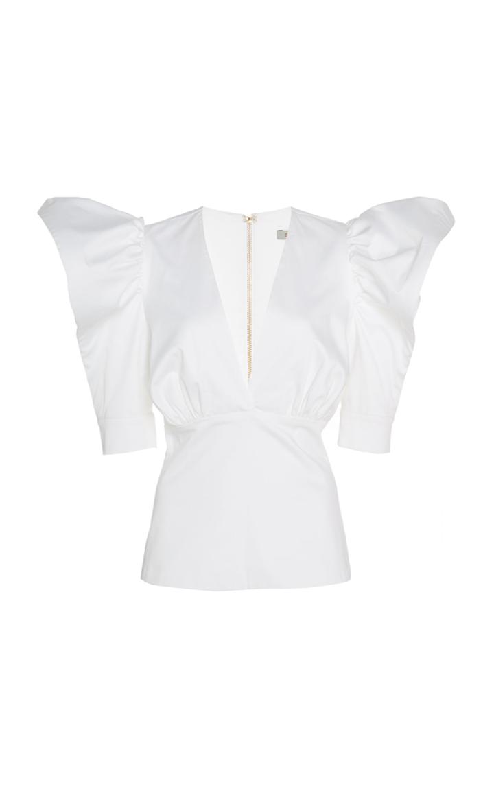 Silvia Tcherassi Top Ten Cutout Cotton-blend Top