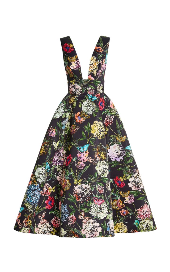 Moda Operandi Monique Lhuillier Printed Duchesse-satin Dress
