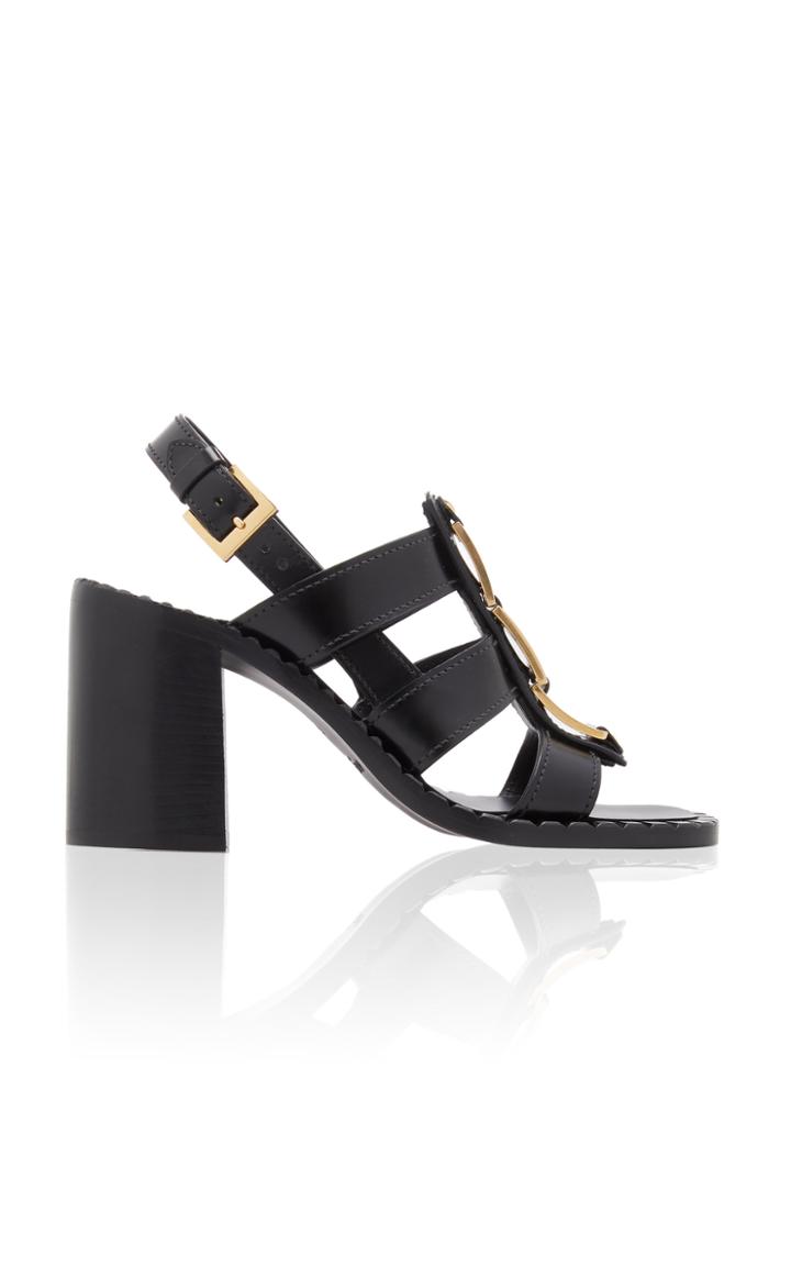 Prada Embellished Leather Sandals