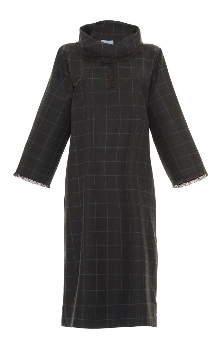 Luisa Beccaria Plaid Midi Dress