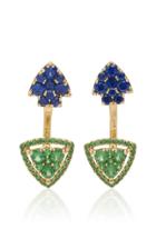Robinson Pelham 14k Gold Sapphire And Tsavorite Earrings