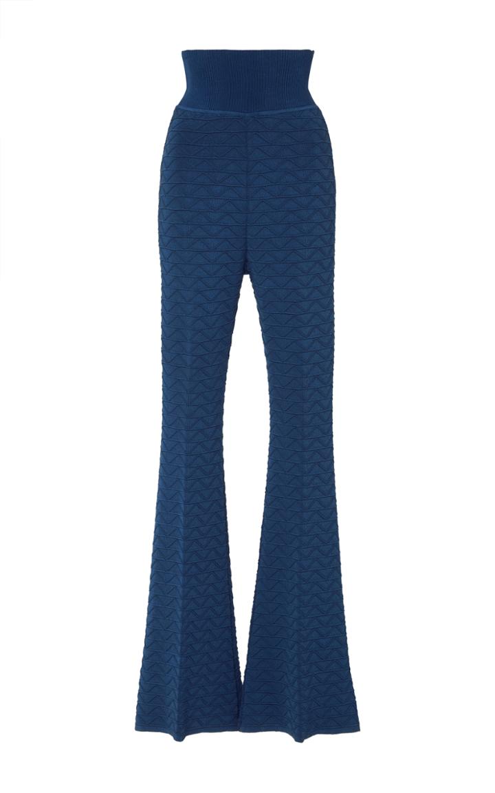 Pepa Pombo Textured Flare Knit Pant