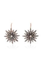 Sylva & Cie Starburst 14k Rose Gold Diamond Earrings
