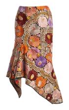 Moda Operandi Tom Ford Asymmetric Embroidered Cotton Midi Skirt