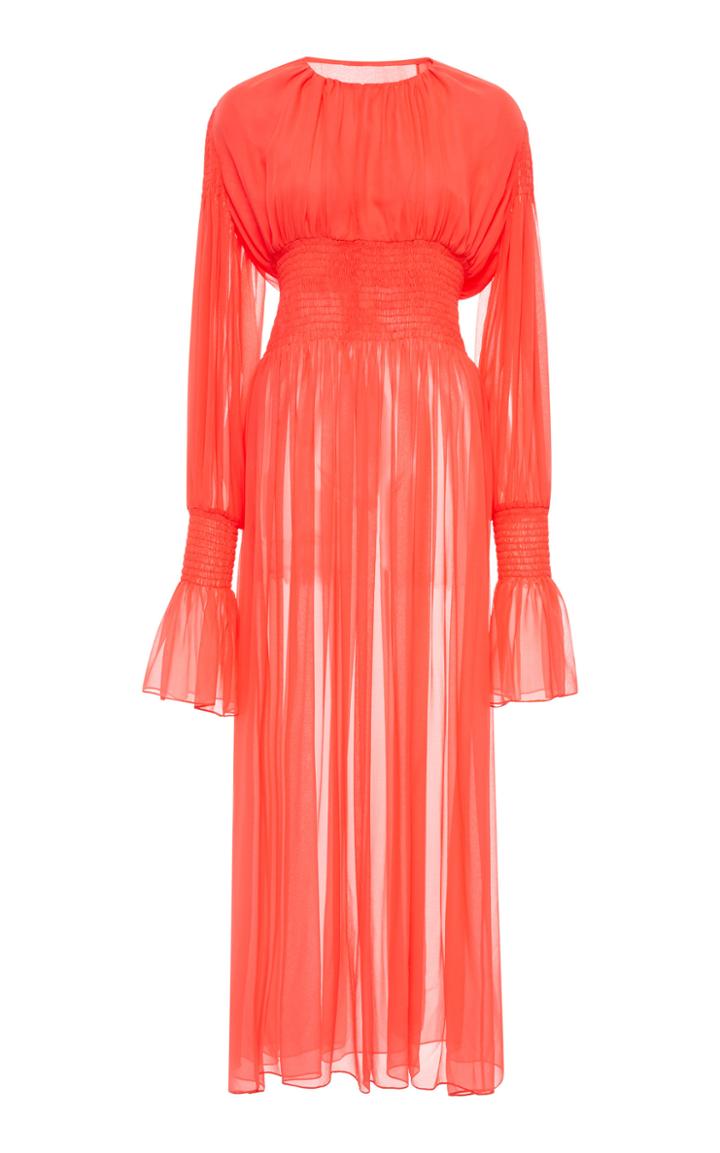 Prabal Gurung Smocked Ruffle Dress